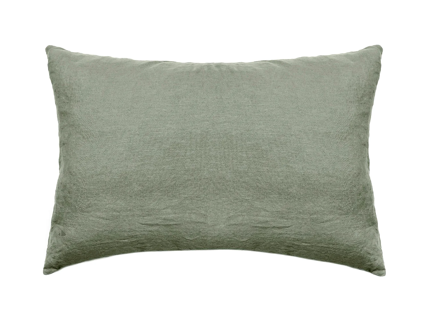Taie d'oreiller 50x70 cm pur coton lavé PALACE vert sauge