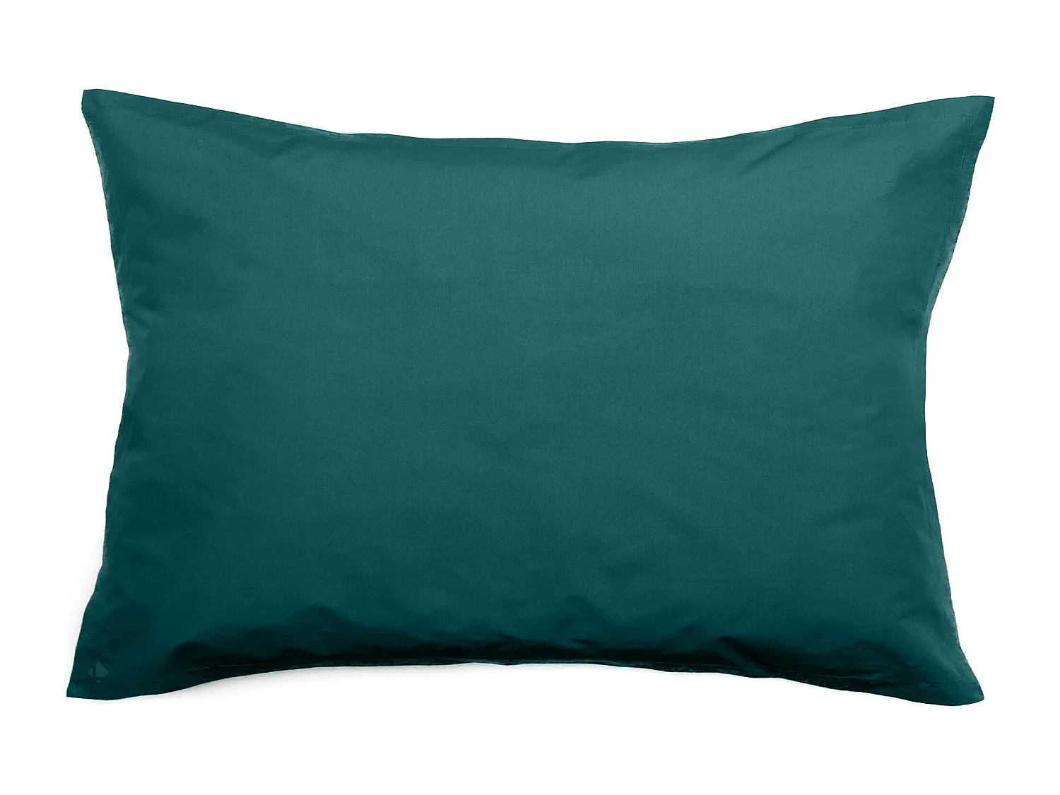 Taie d'oreiller volants plats 50x70 cm percale MANOIR vert Canard