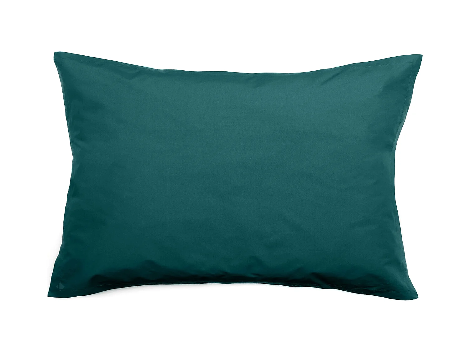 Taie d'oreiller volants plats 50x70 cm percale MANOIR vert Canard