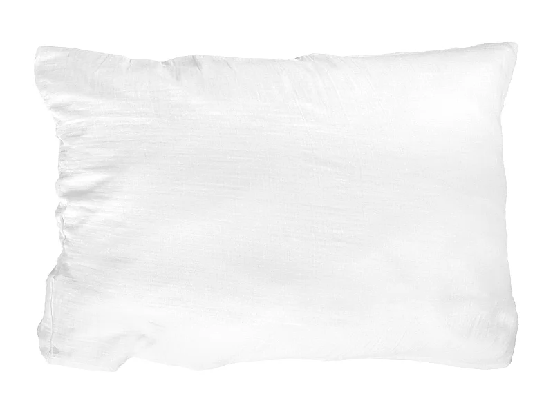 Taie d'oreiller 50x70 cm en double gaze de coton CASSIS Blanc
