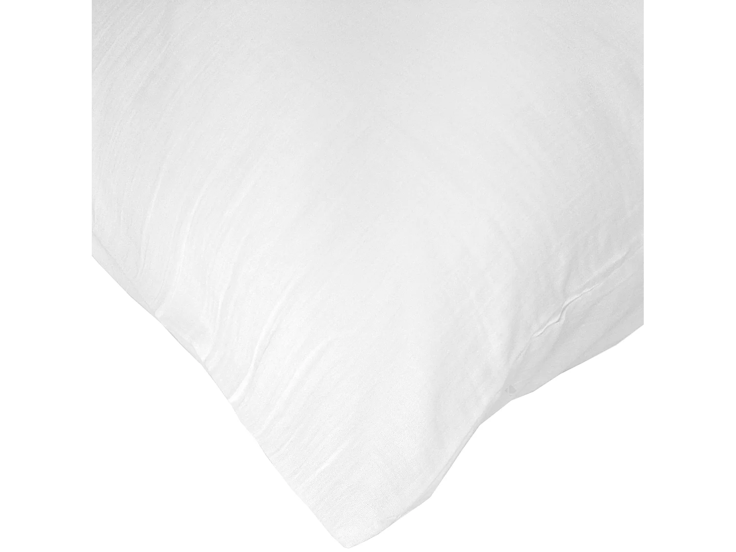 Taie d'oreiller 65x65 cm en double gaze de coton CASSIS Blanc