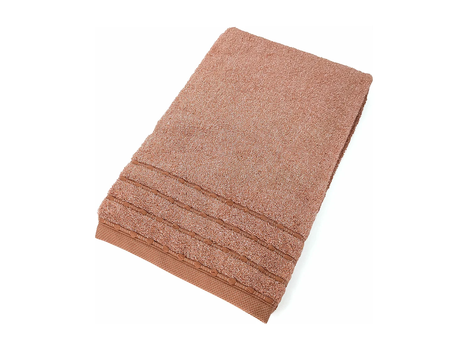 Drap de douche coton 500 g/m² 70x140cm VIVID marron Terre-cuite