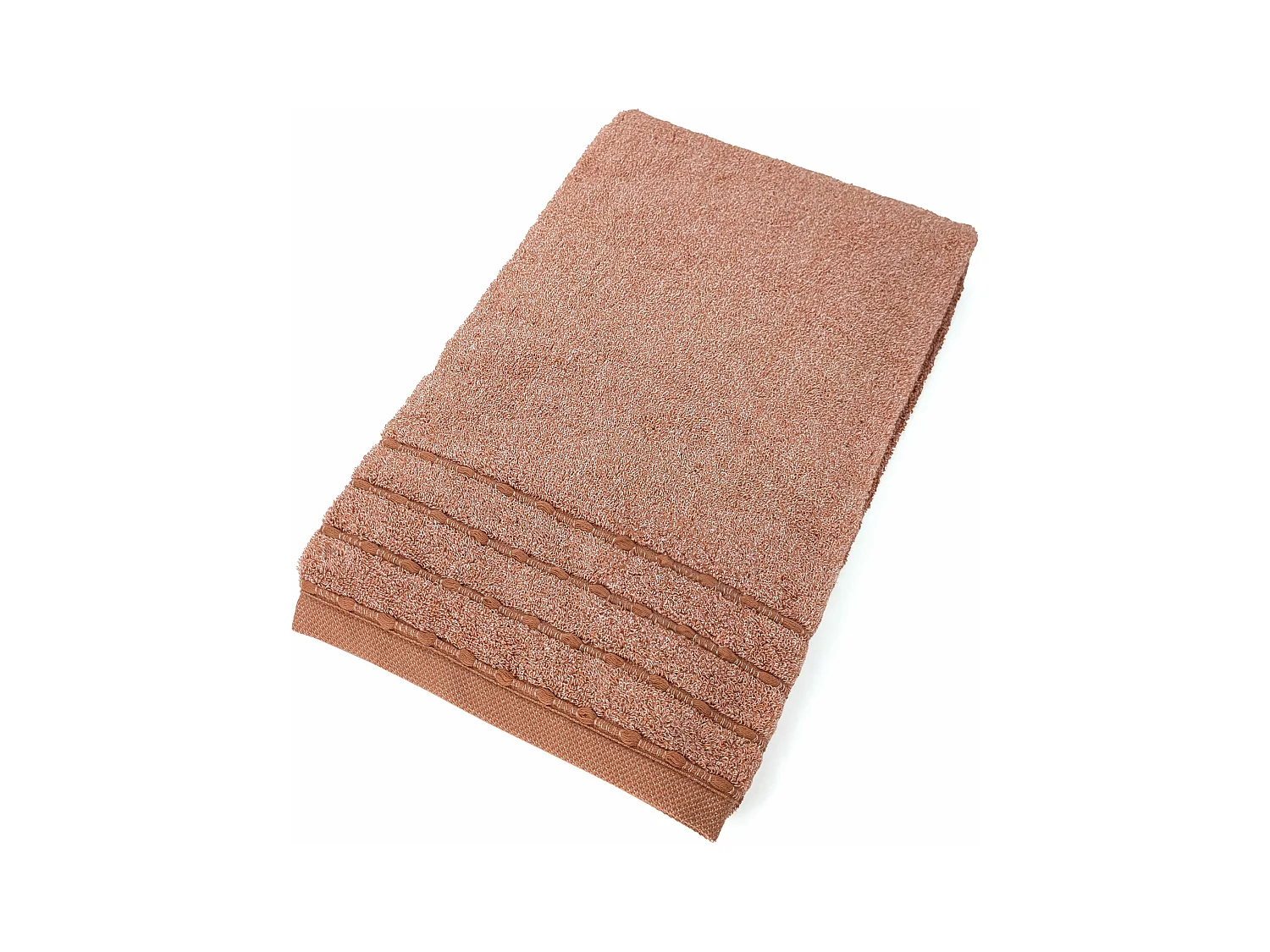 Drap de douche coton 500 g/m² 70x140cm VIVID marron Terre-cuite