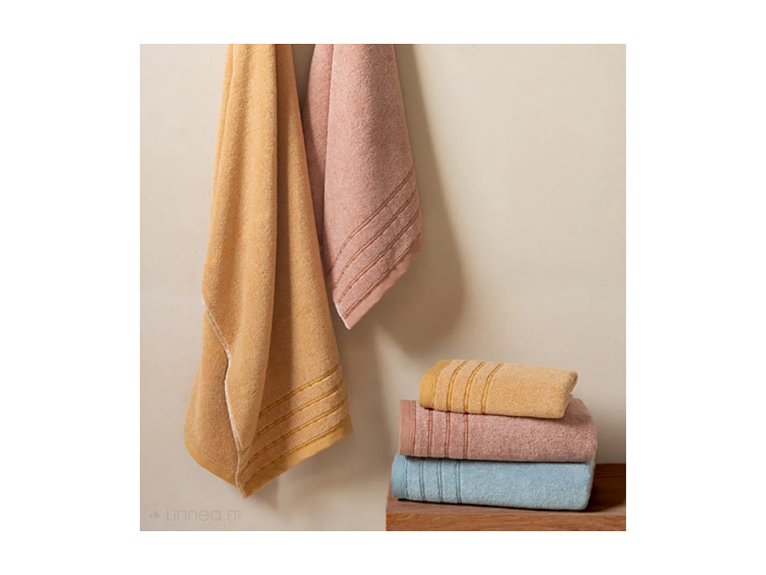 Drap de douche coton 500 g/m² 70x140cm VIVID marron Terre-cuite