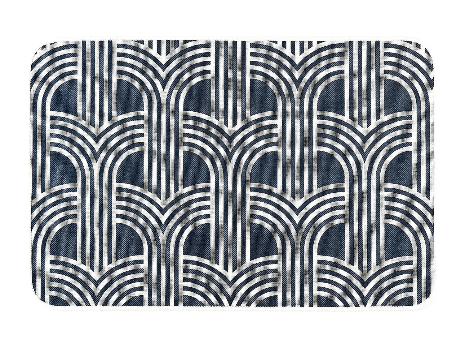 Tapis caoutchouc antidérapant MODERN 40x60 cm bleu