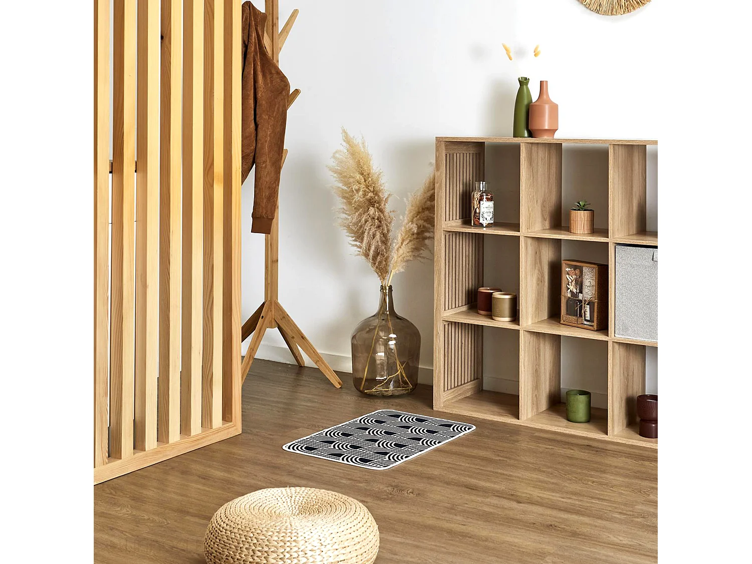 Tapis caoutchouc antidérapant MODERN 40x60 cm bleu