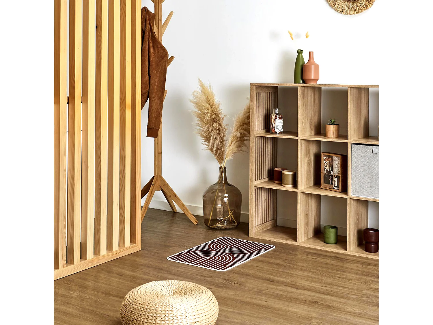 Tapis caoutchouc antidérapant MODERN 40x60 cm marron