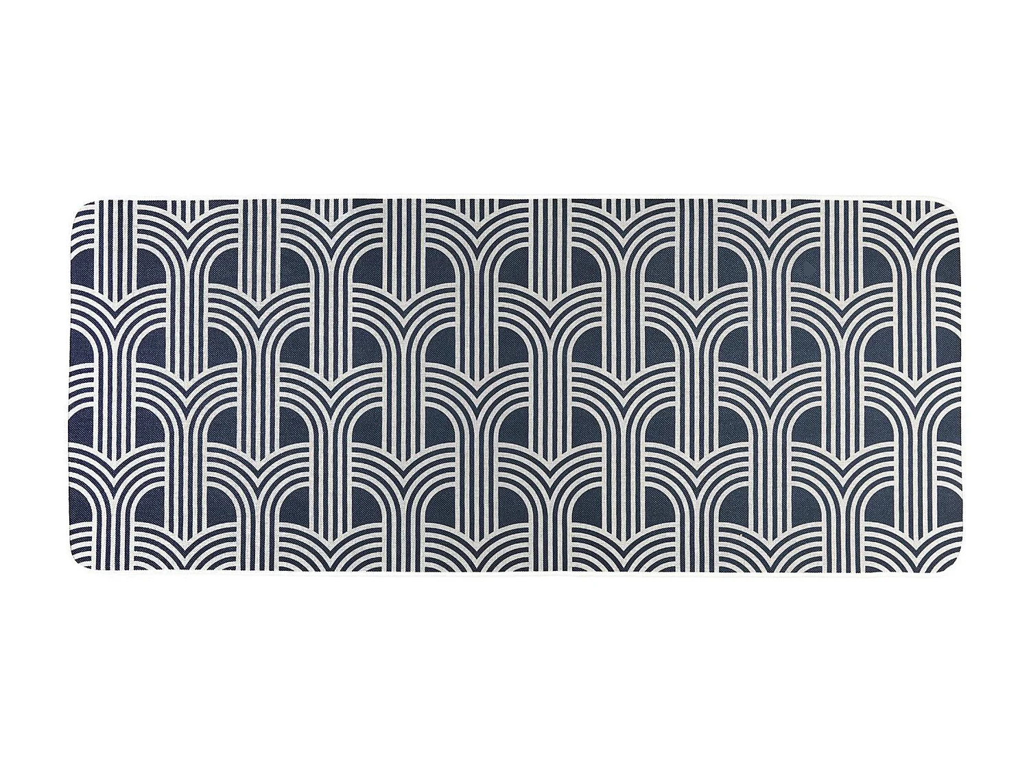 Tapis caoutchouc antidérapant MODERN 50x120 cm bleu