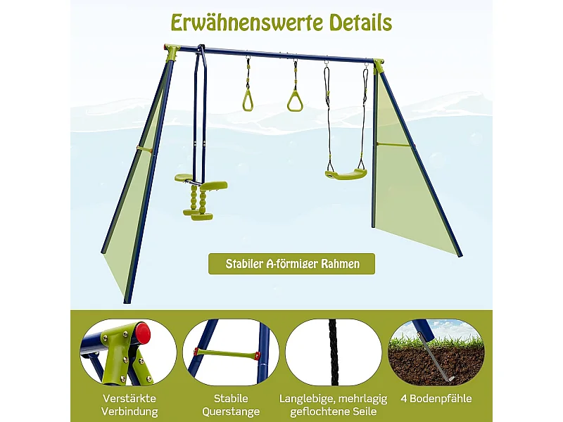 3-in-1-Kinderschaukel mit Schaukel
