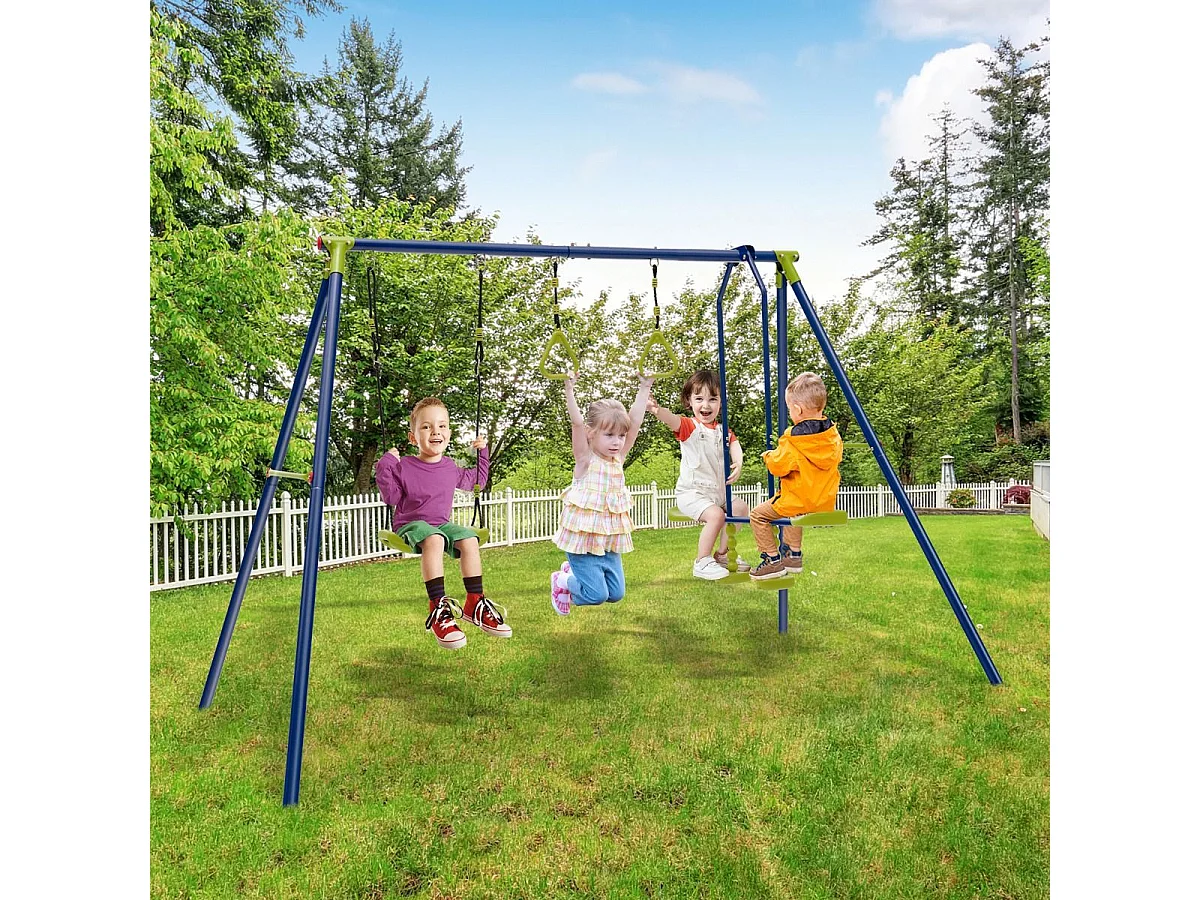 Kinderschaukel 3-in-1-Schaukelständer aus Metall 278 x 142 x 177 cm