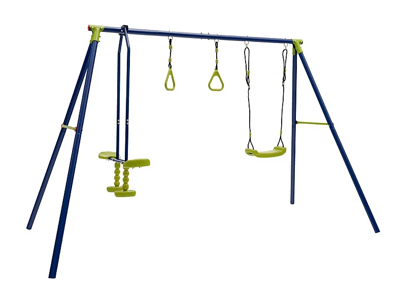 Balançoire Enfants avec Cadre en Forme de A Charge 200kg pour 3-10 Ans