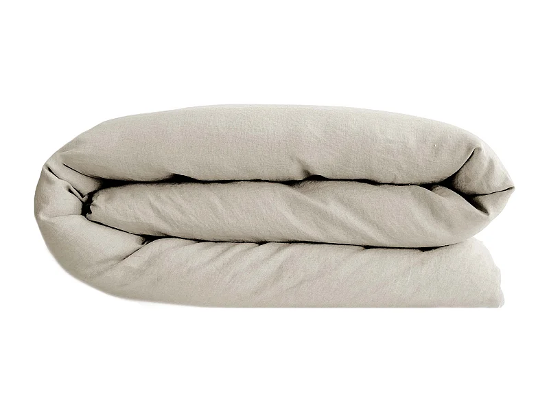 Housse de couette 240x220 cm lin lavé SONATE Ivoire