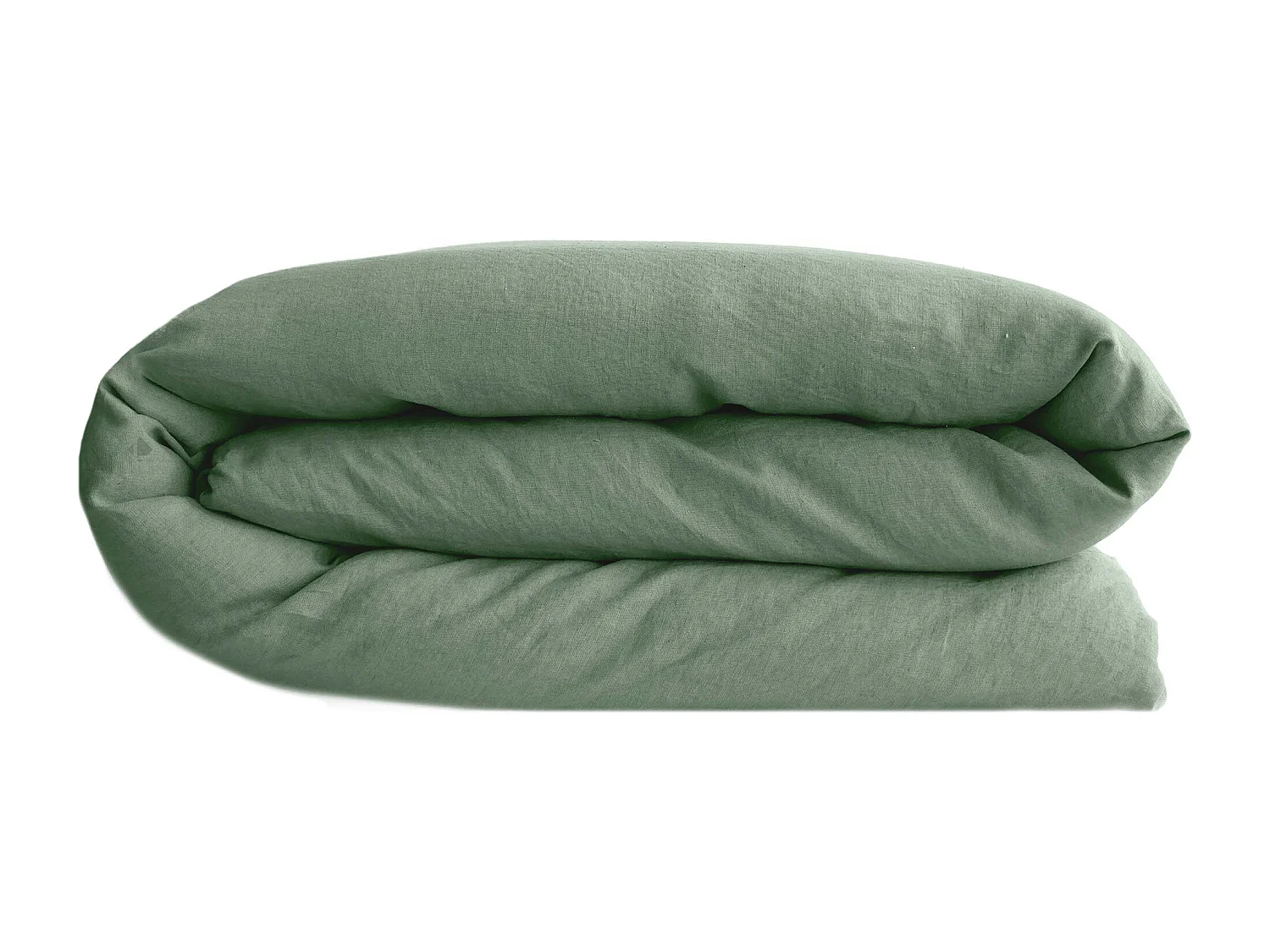 Housse de couette 240x220 cm lin lavé SONATE vert Thym