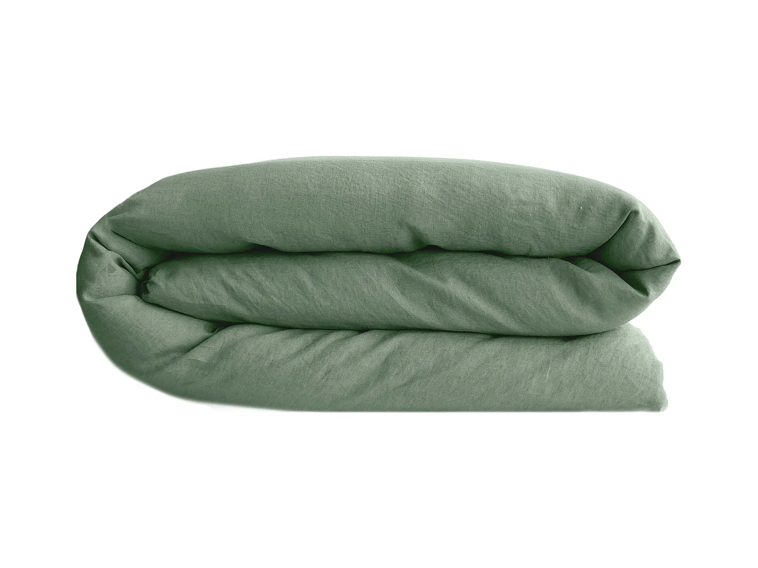 Housse de couette 240x220 cm lin lavé SONATE vert Thym