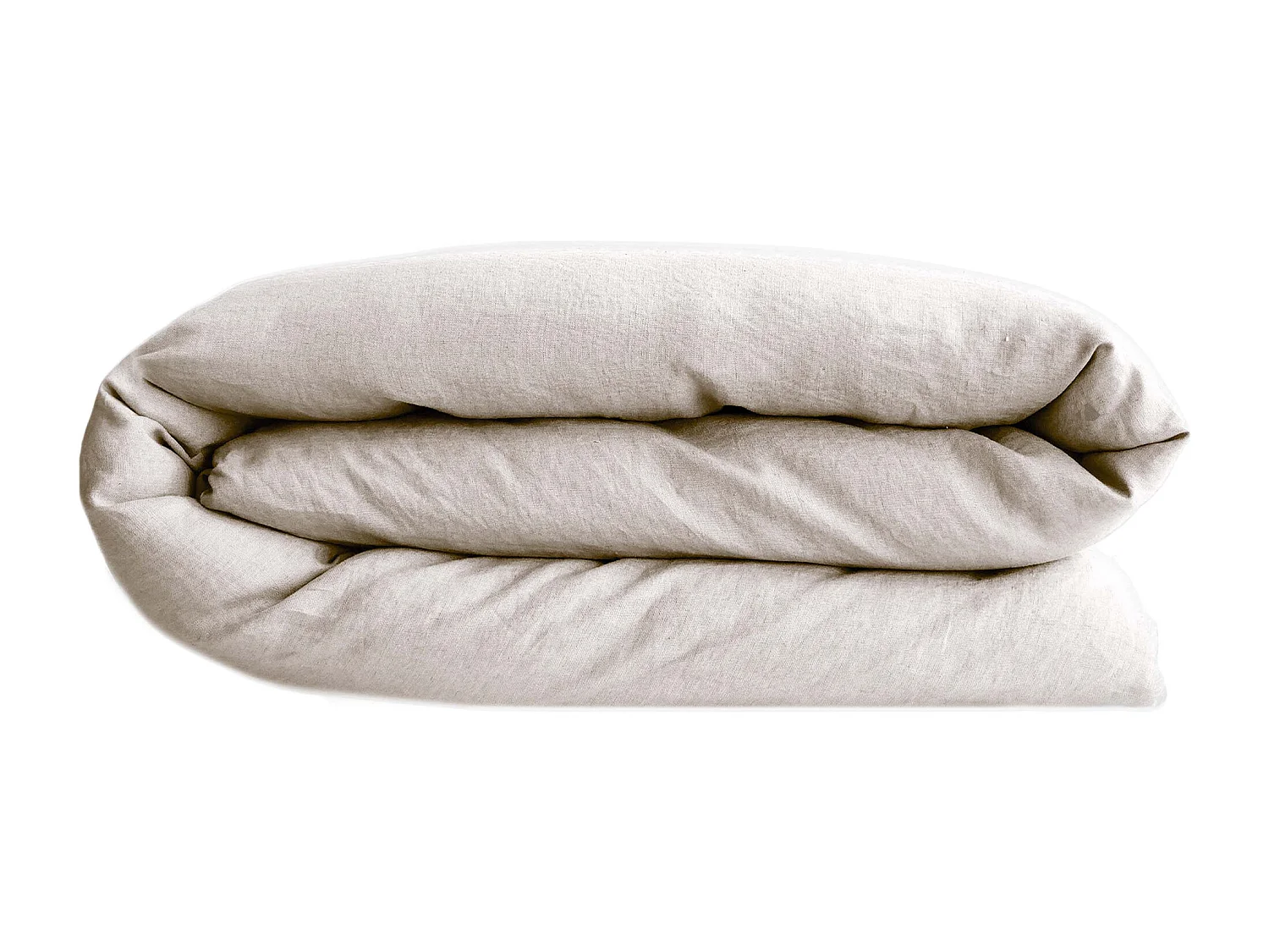 Housse de couette 140x200 cm lin lavé SONATE blanc Naturel