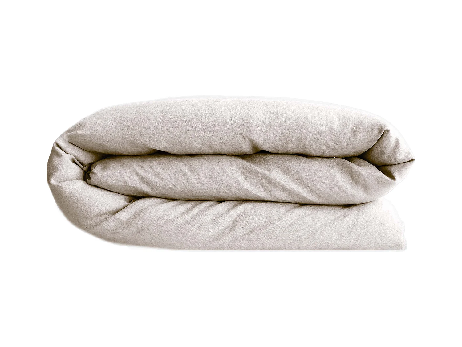 Housse de couette 140x200 cm lin lavé SONATE blanc Naturel