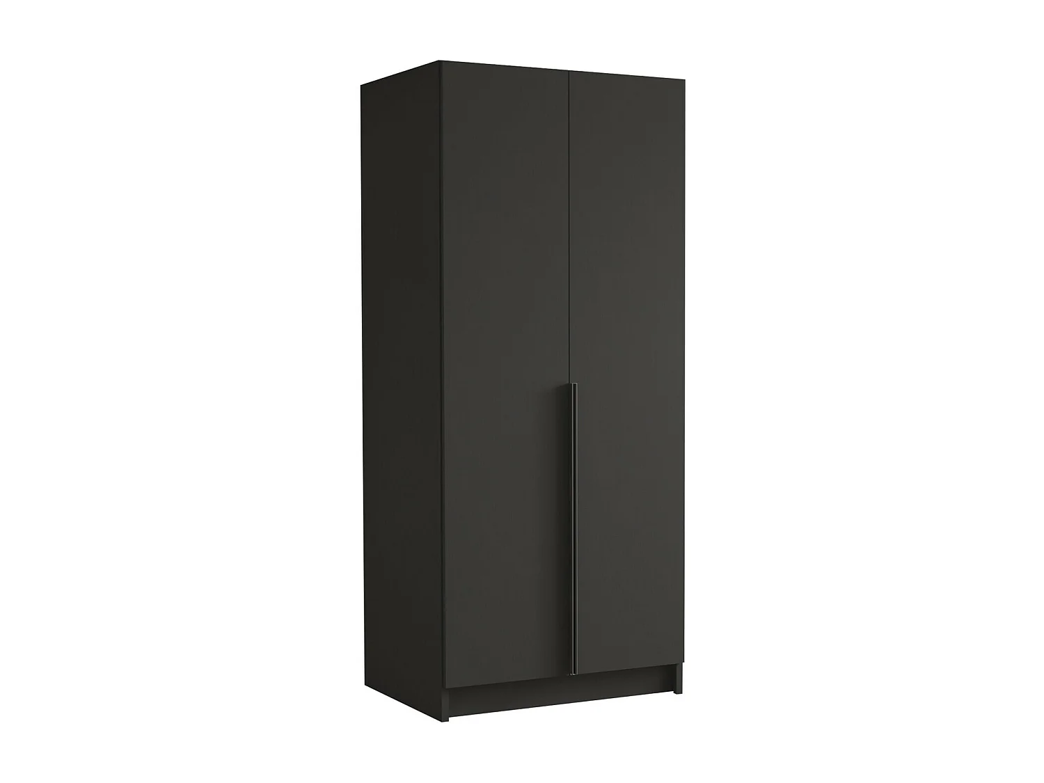 Armario Closico 195, Negro, 215x100x58cm, Puertas de armario: Con bisagras