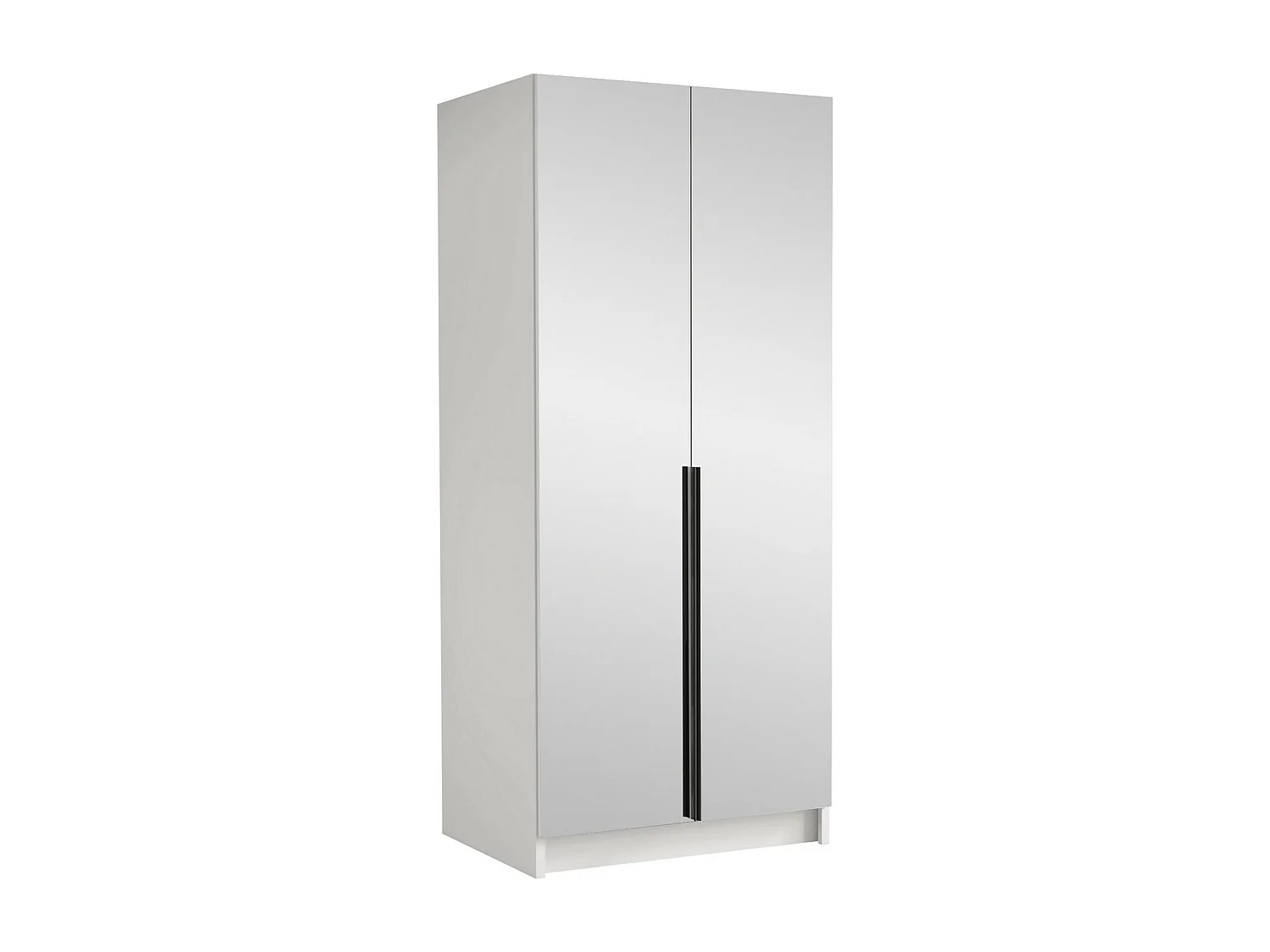 Armario Closico 193, Negro|Blanco, 215x100x58cm, Puertas de armario: Con bisagras