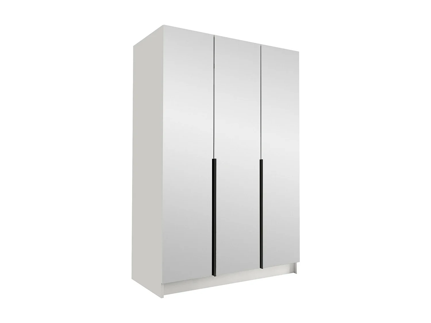 Armario Closico 196, Blanco|Negro, 215x150x58cm, Puertas de armario: Con bisagras