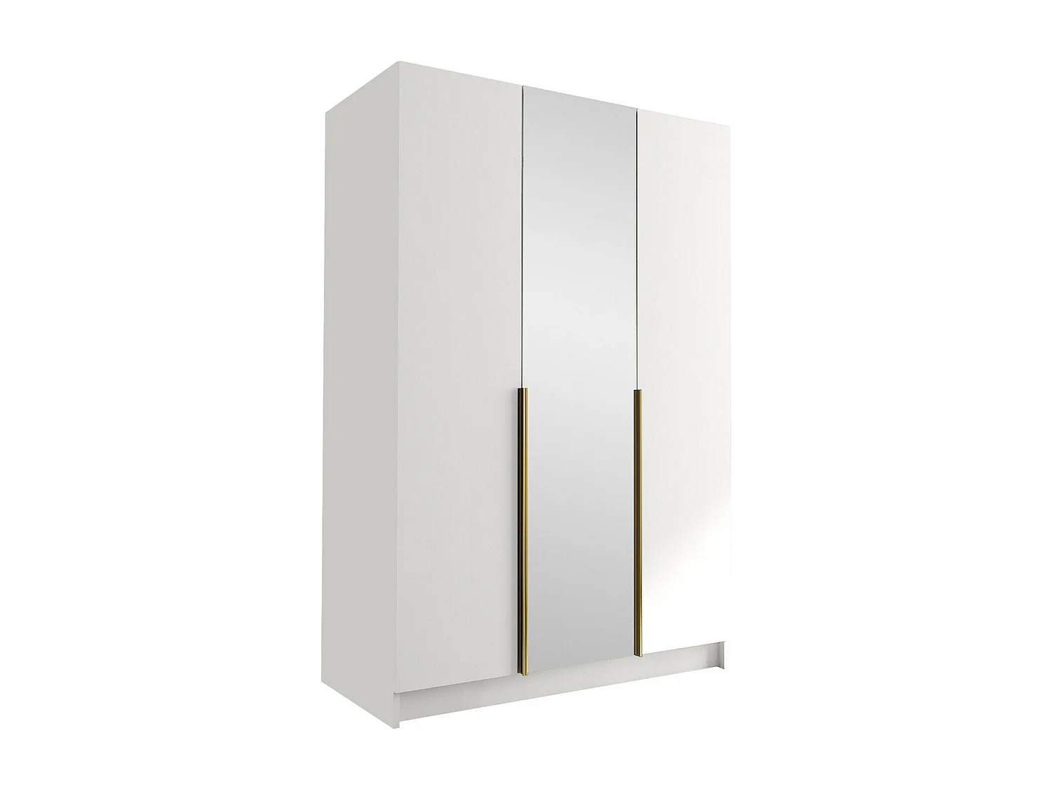 Armario Closico 197, Blanco|Dorado, 215x150x58cm, Puertas de armario: Con bisagras