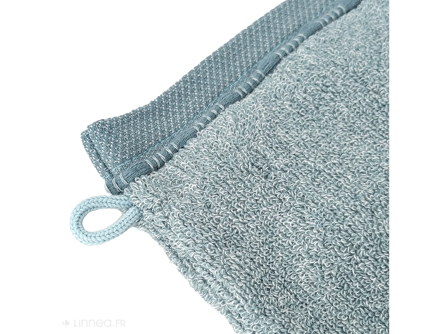 Lot de 2 gants de toilette coton 16x21cm VIVID vert Opaline