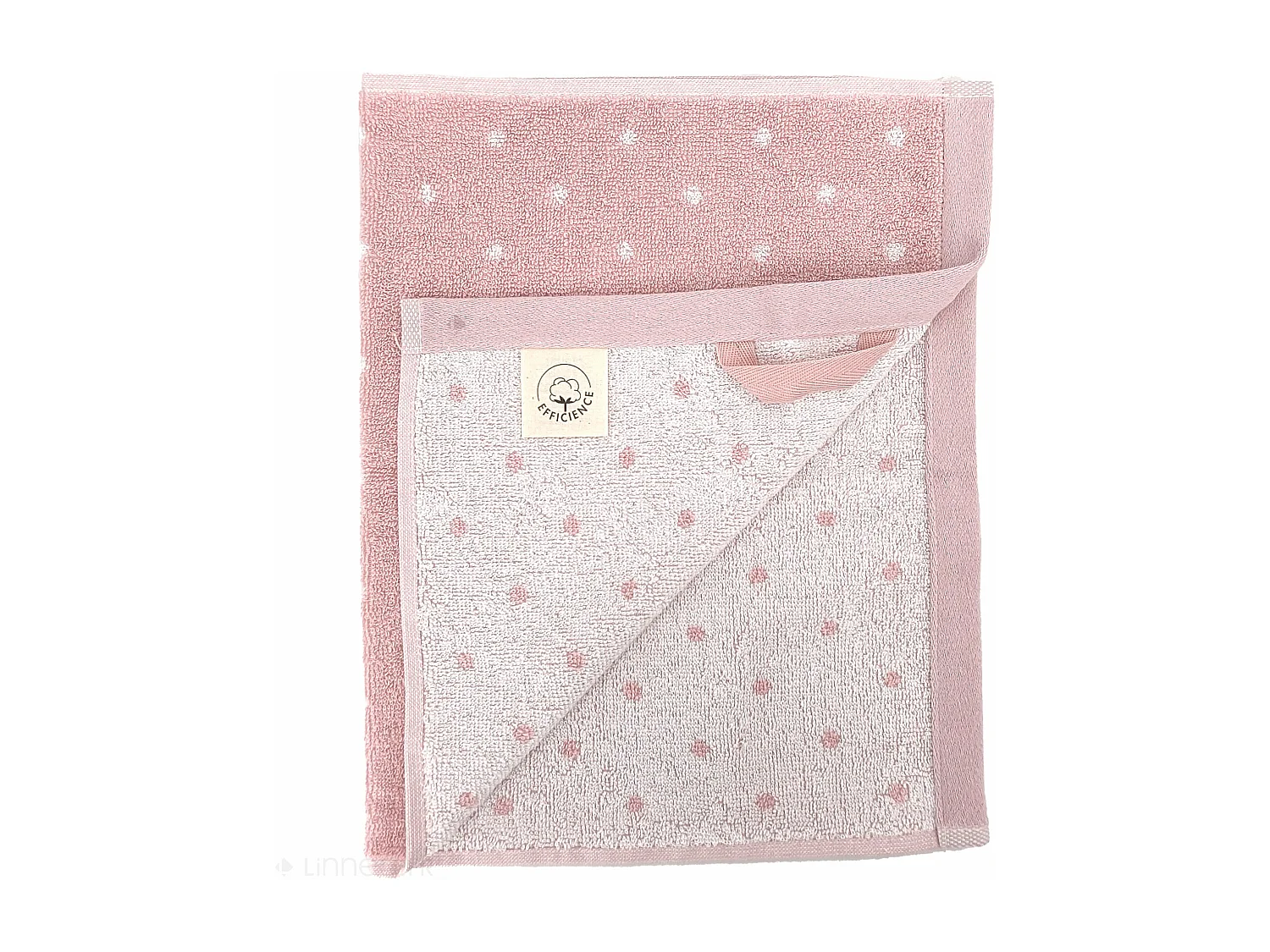 Lot de 2 gants de toilette 16x21 cm EFFICIENCE DOTS rose flamingo