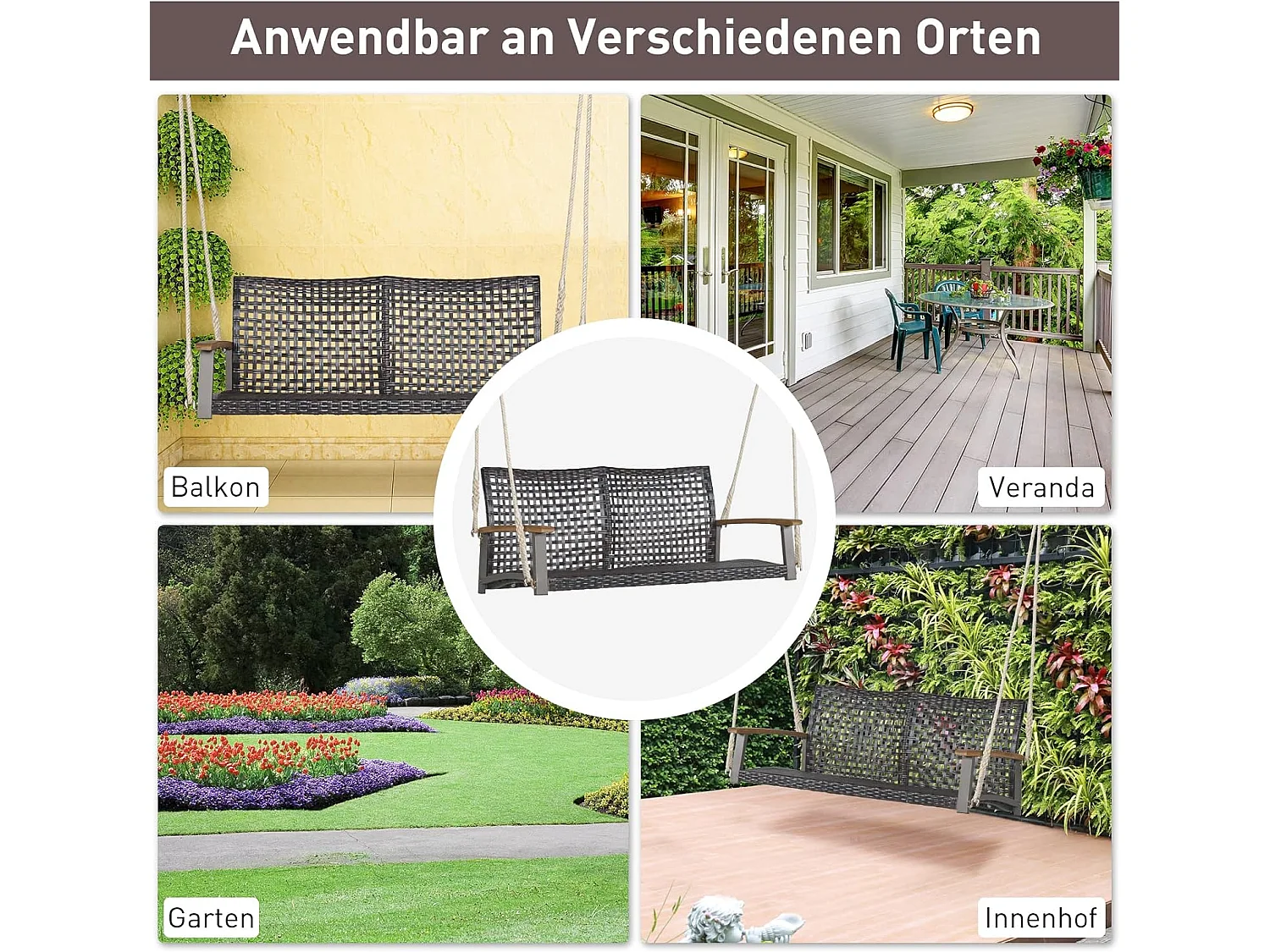 Schaukelbank 2-Sitzer