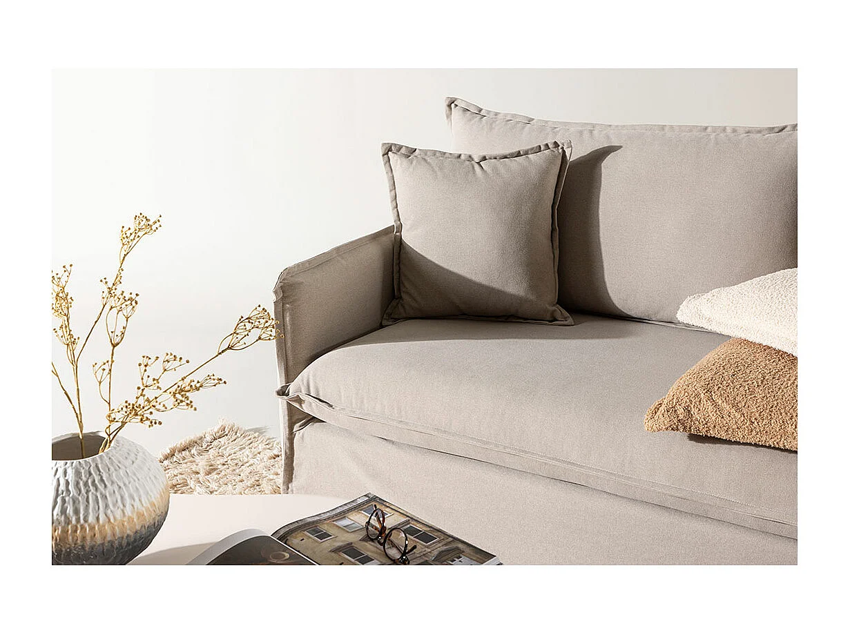 Canapé Droit 3 Places "Nova" 200cm Marron