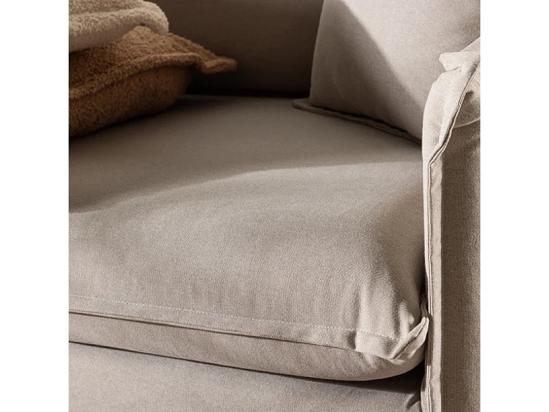 Canapé Droit 3 Places "Nova" 200cm Marron