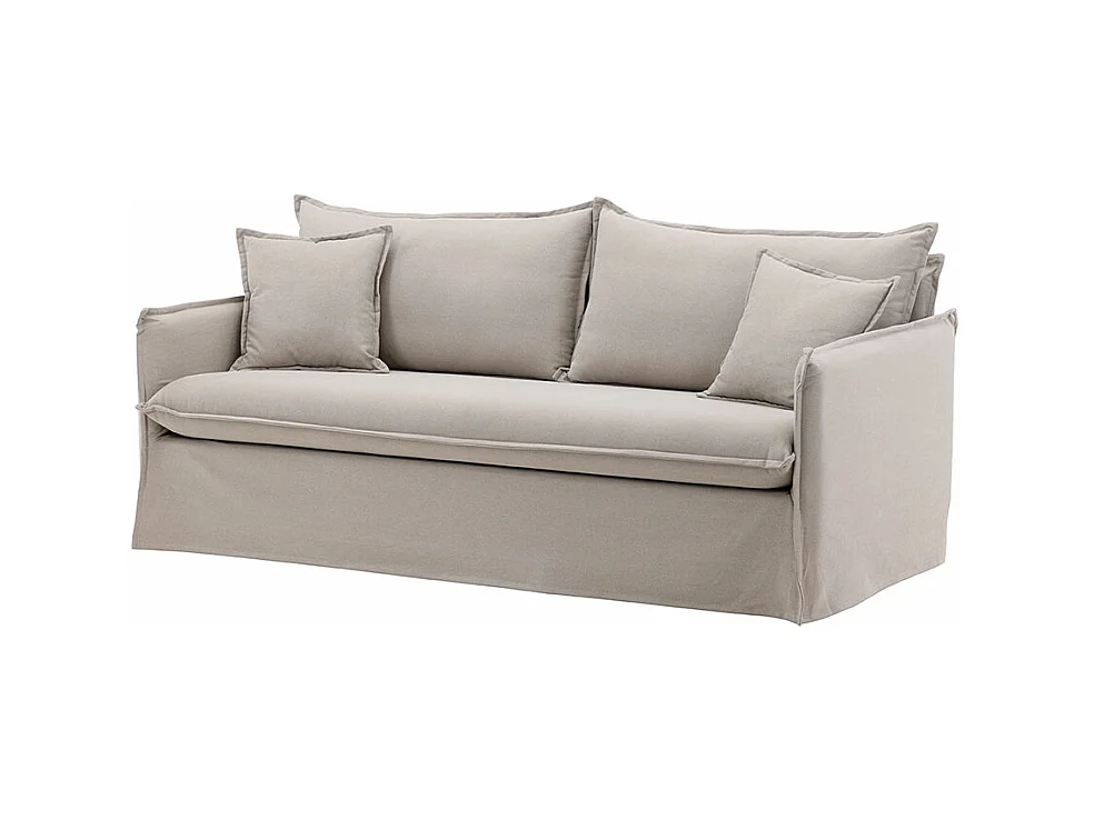 Canapé Droit 3 Places "Nova" 200cm Marron