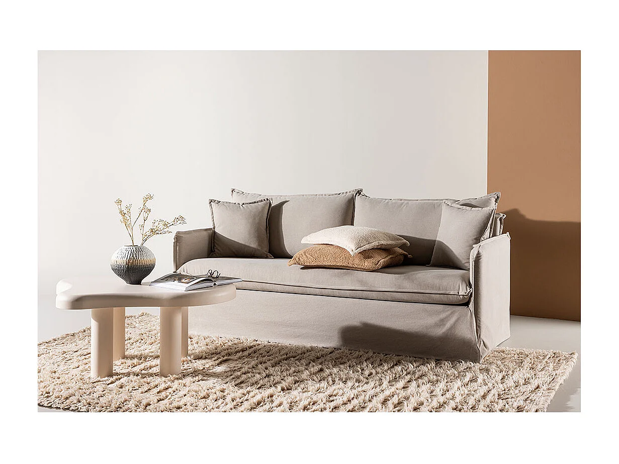 Canapé Droit 3 Places "Nova" 200cm Marron