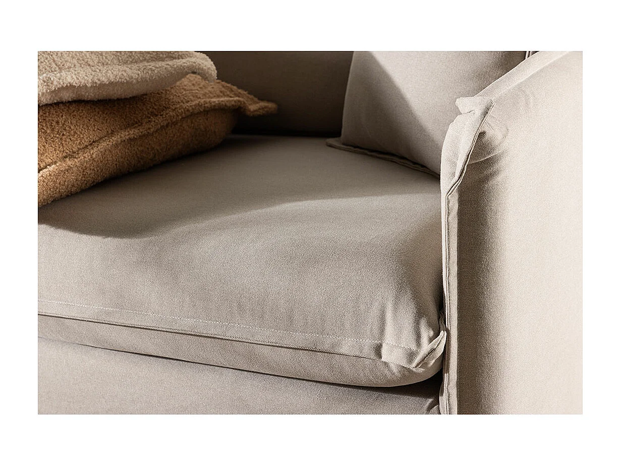 Canapé Droit 3 Places "Nova" 200cm Marron