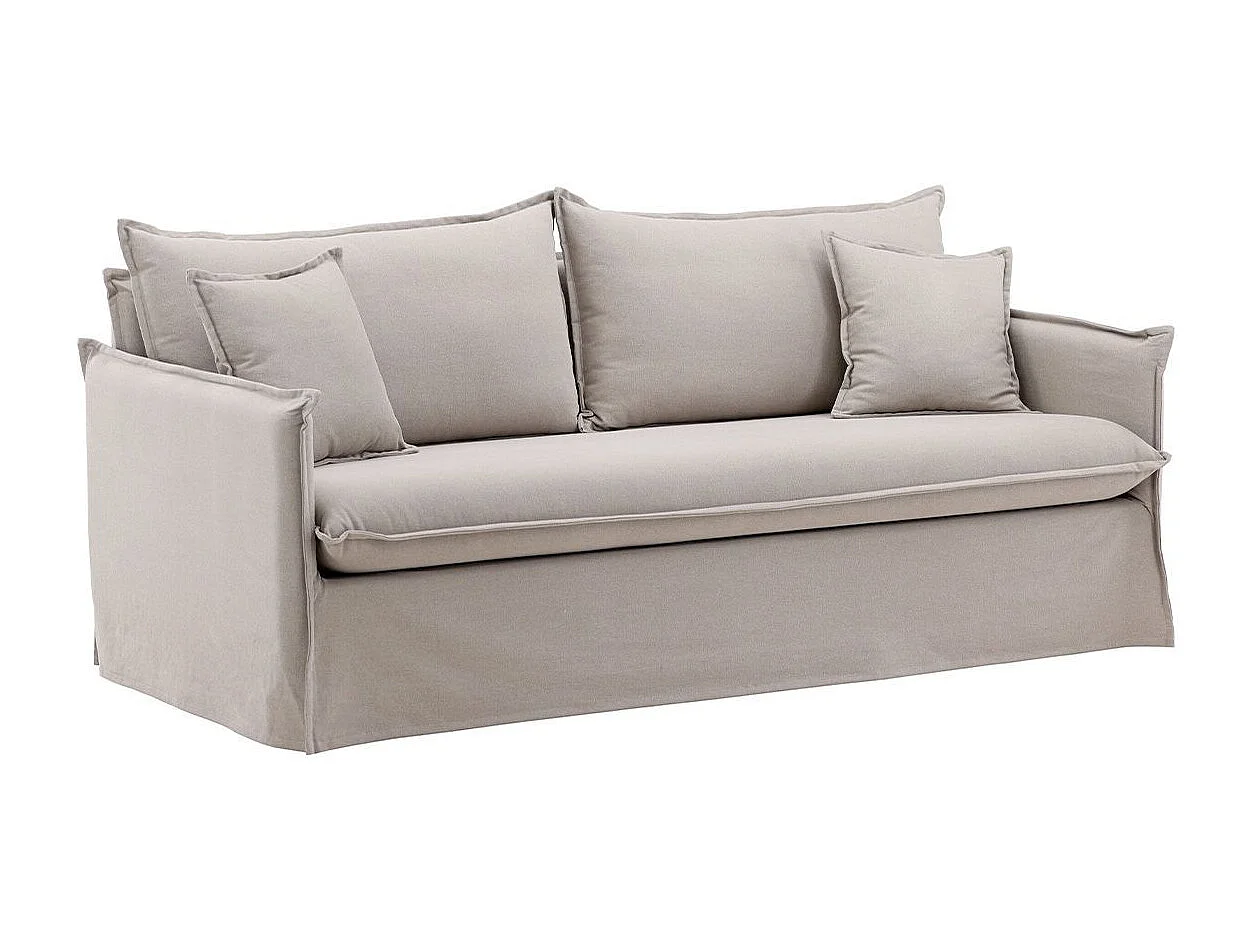 Canapé Droit 3 Places "Nova" 200cm Marron