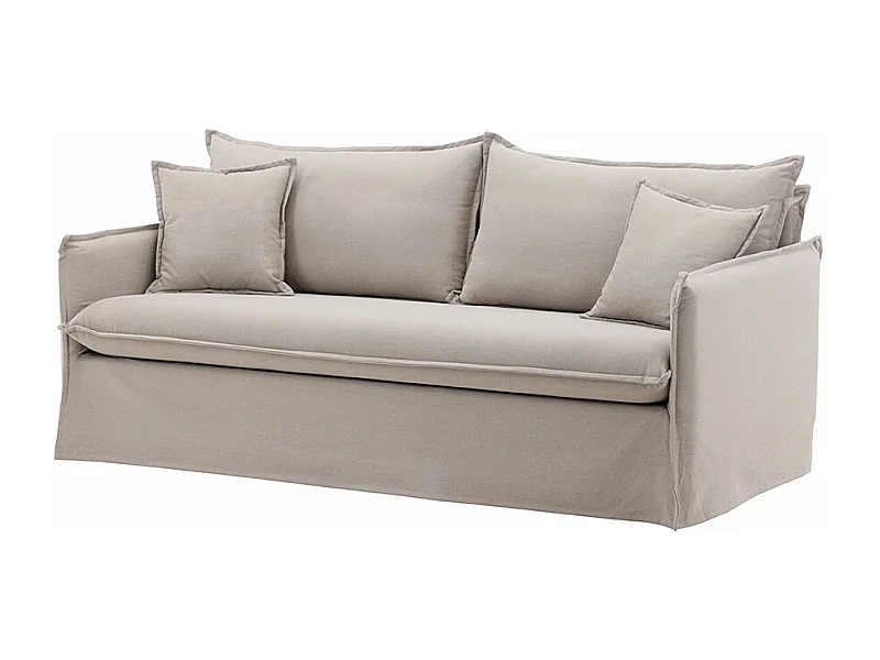 Canapé Droit 3 Places "Nova" 200cm Marron