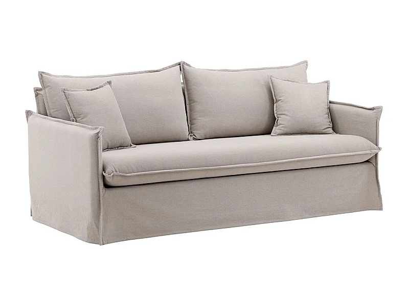 Canapé Droit 3 Places "Nova" 200cm Marron