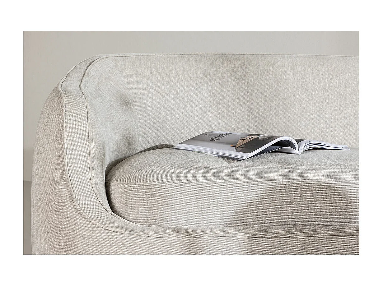 Canapé 3 Places Design "Elio" 196cm Gris Clair