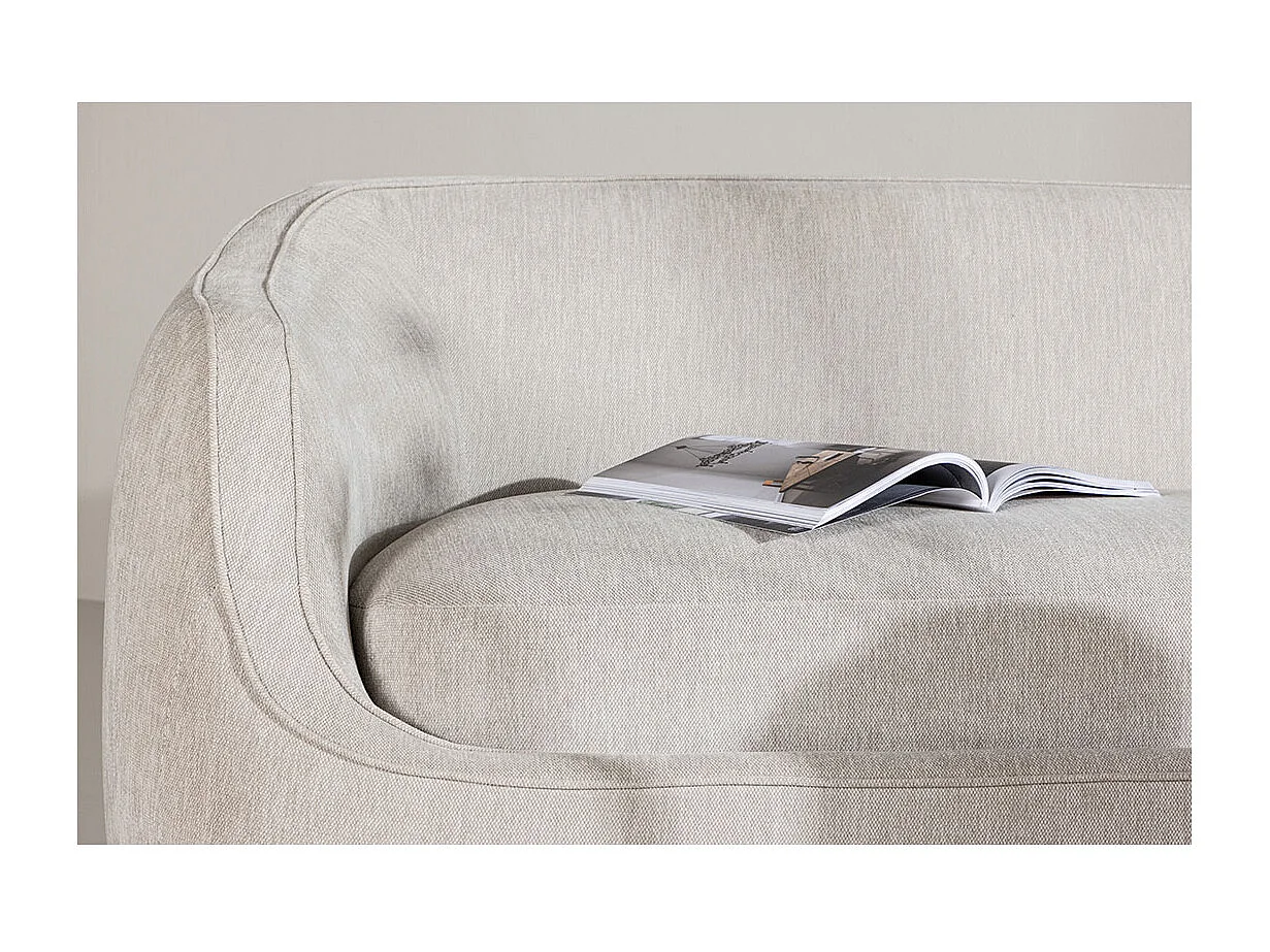 Canapé 3 Places Design "Elio" 196cm Gris Clair