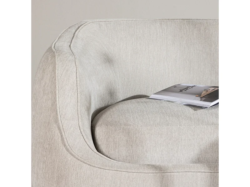 Canapé 3 Places Design "Elio" 196cm Gris Clair