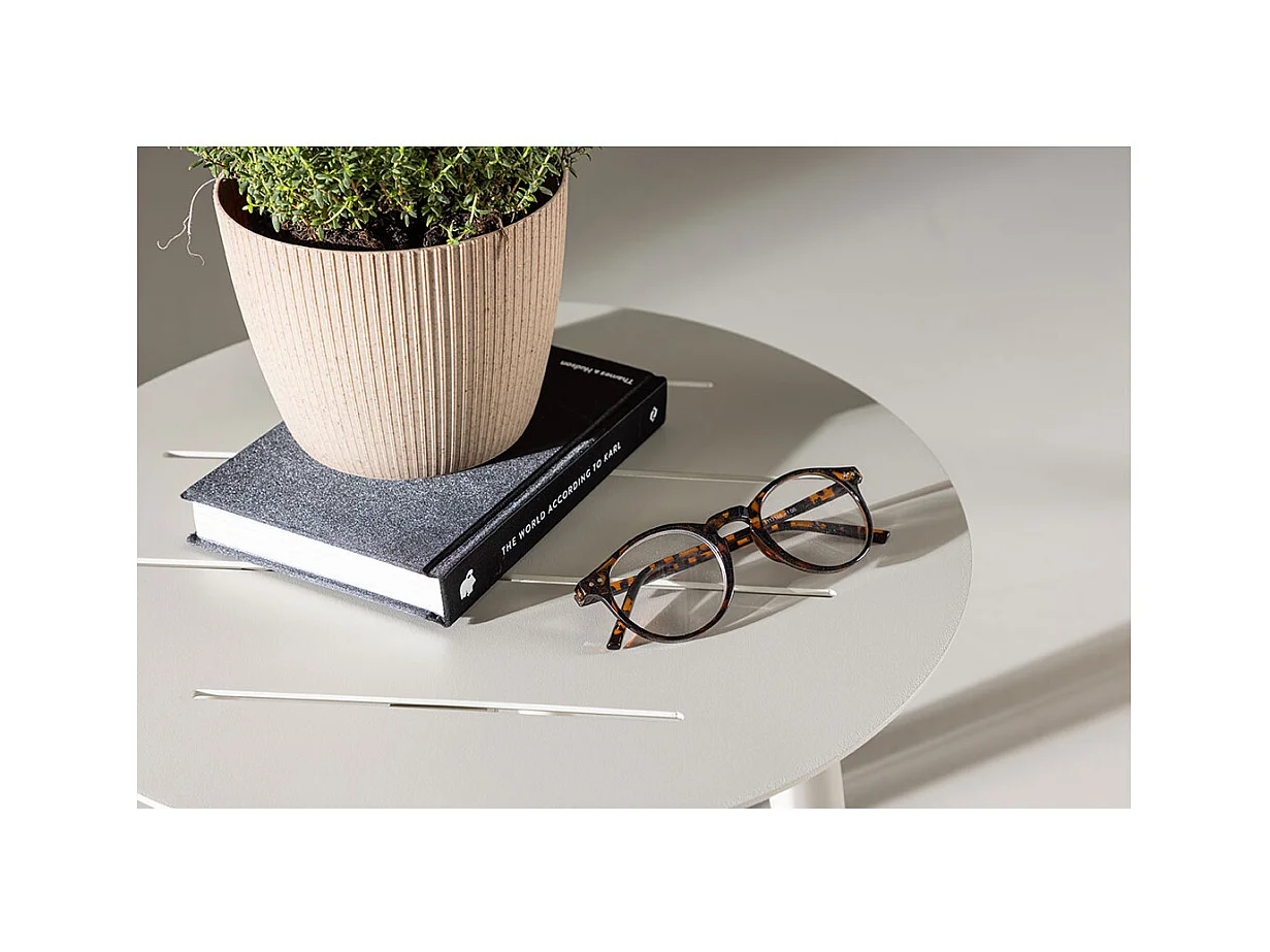 Table d'Appoint de Jardin Ronde "Lina" 40cm Beige