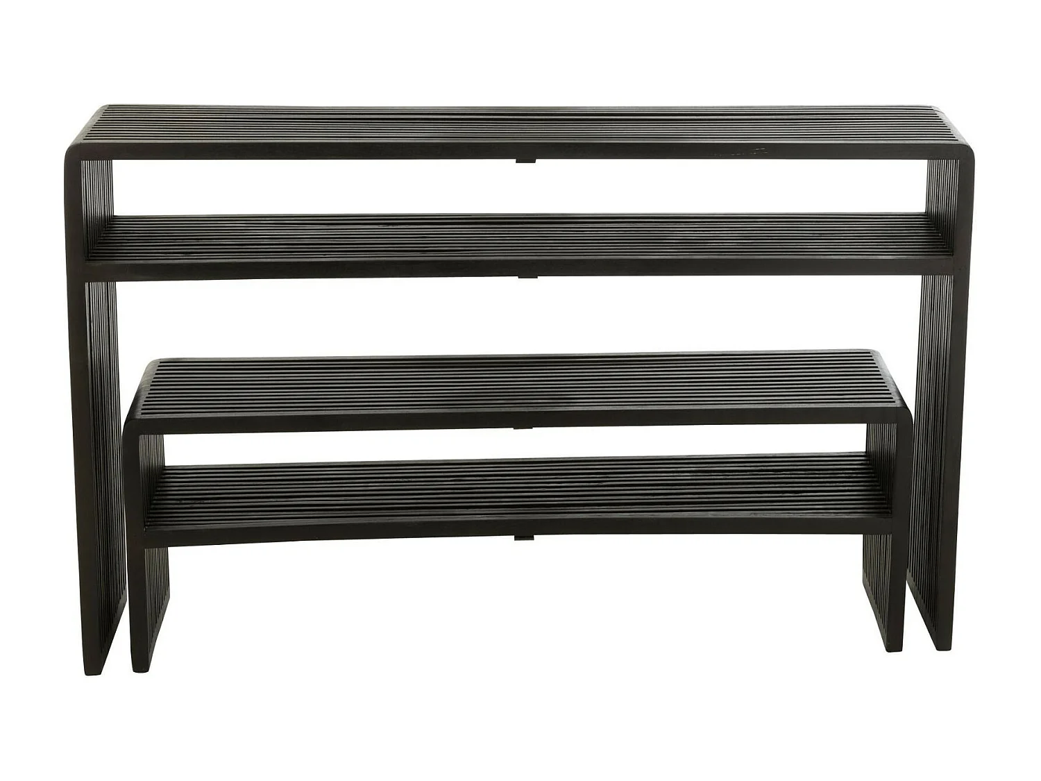 Lot de 2 Consoles en Bois "Teck" 130cm Noir