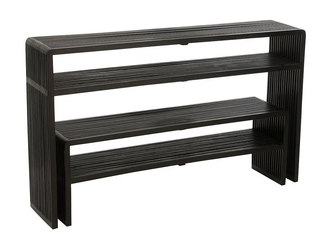Lot de 2 Consoles en Bois "Teck" 130cm Noir