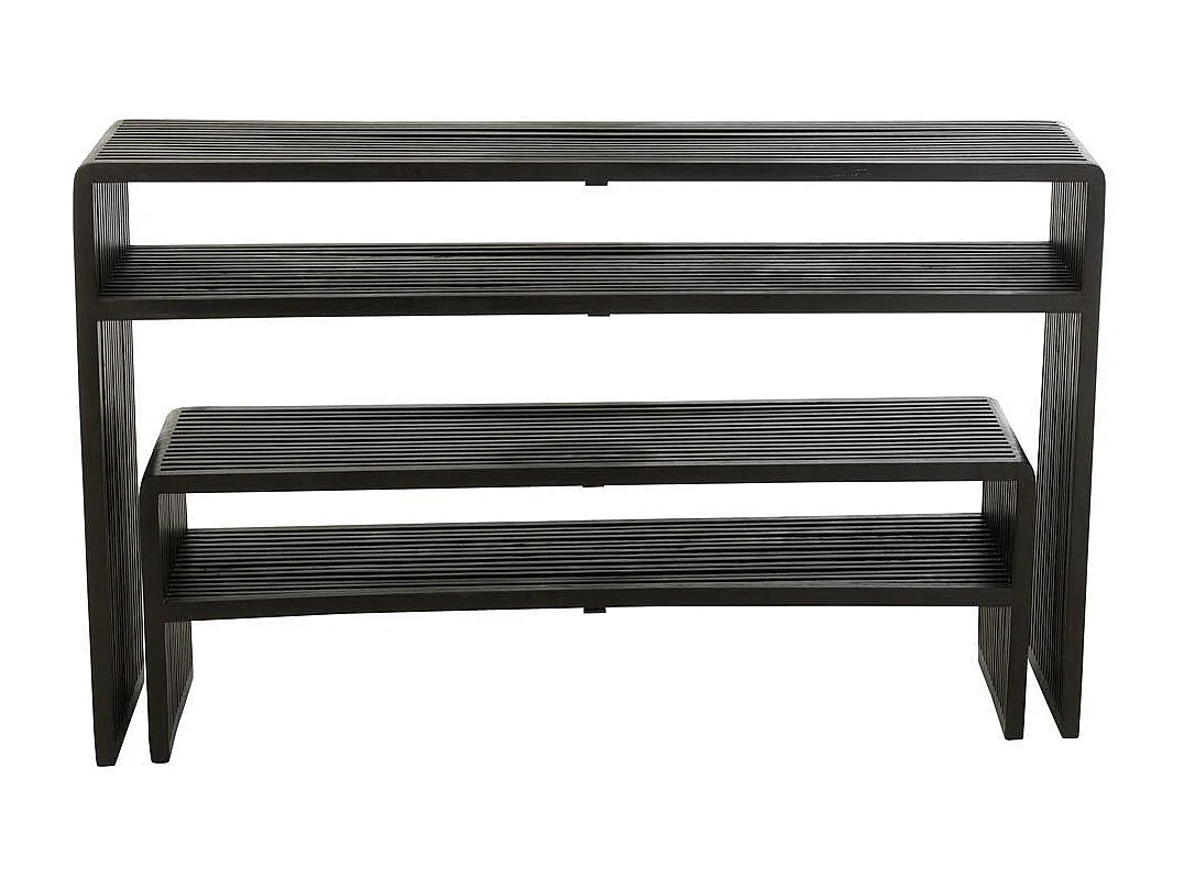 Lot de 2 Consoles en Bois "Teck" 130cm Noir