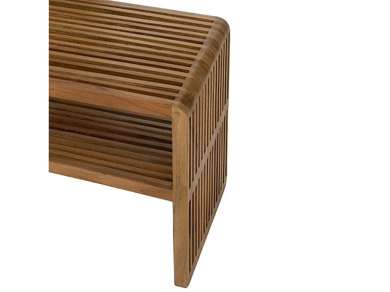 Lot de 2 Consoles en Bois "Teck" 130cm Naturel