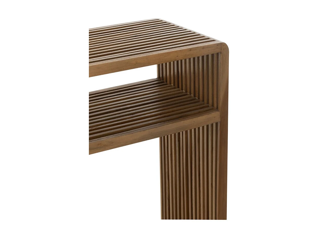 Lot de 2 Consoles en Bois "Teck" 130cm Naturel