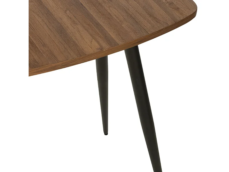 Console Ovale en Bois "Teck" 120cm Naturel