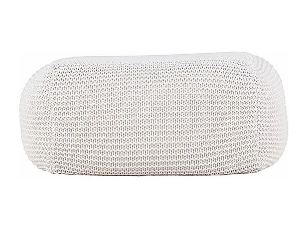 Pouf Effet Crochet "Luca" 60cm Crème