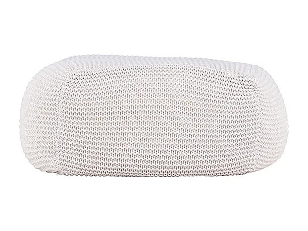 Pouf Effet Crochet "Luca" 60cm Crème