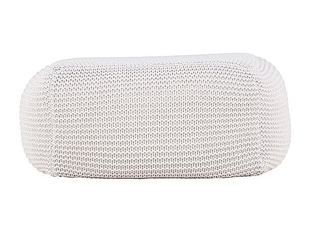 Pouf Effet Crochet "Luca" 60cm Crème