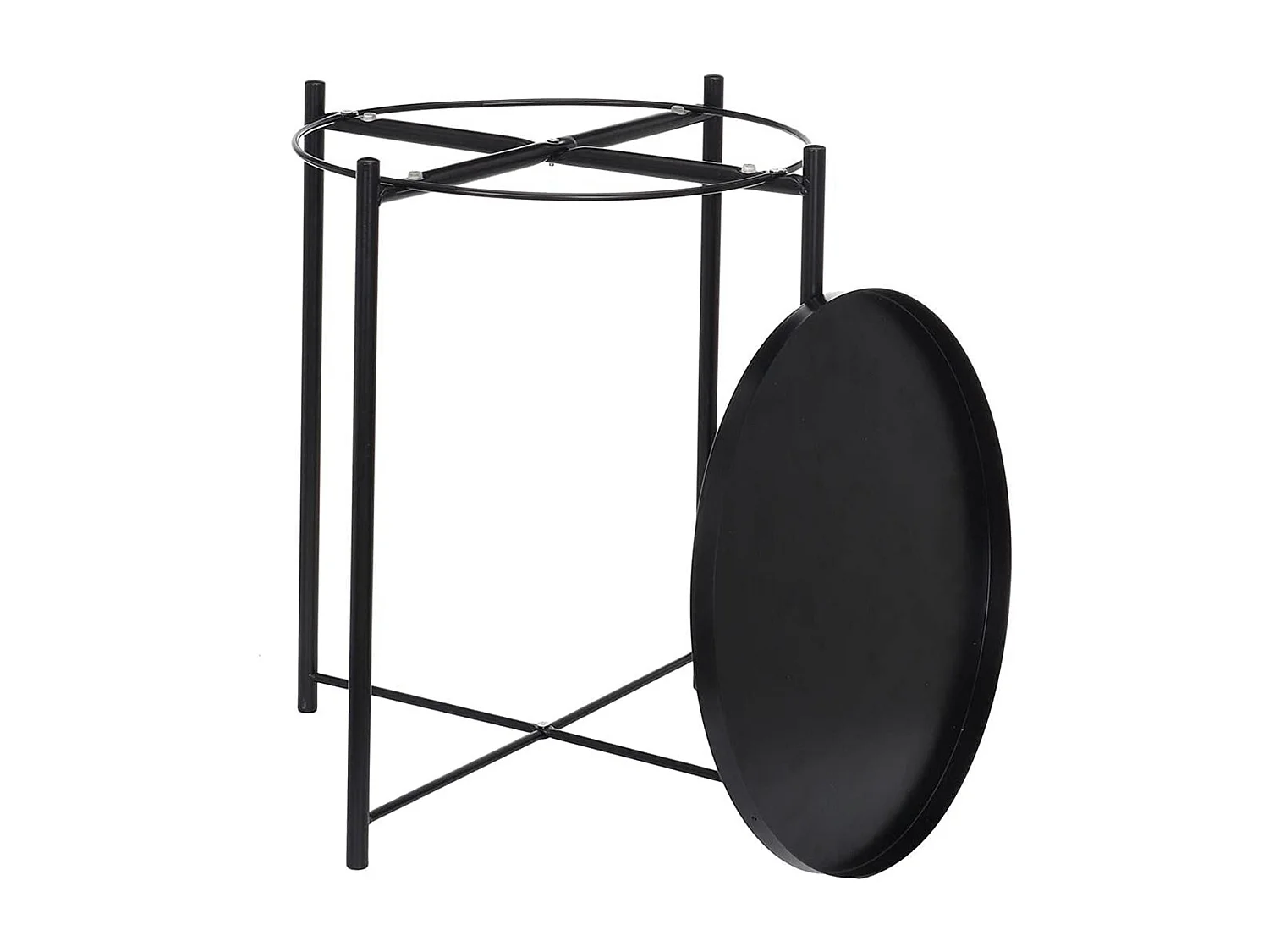 Tavolino da salotto in metallo nero mod. Willy