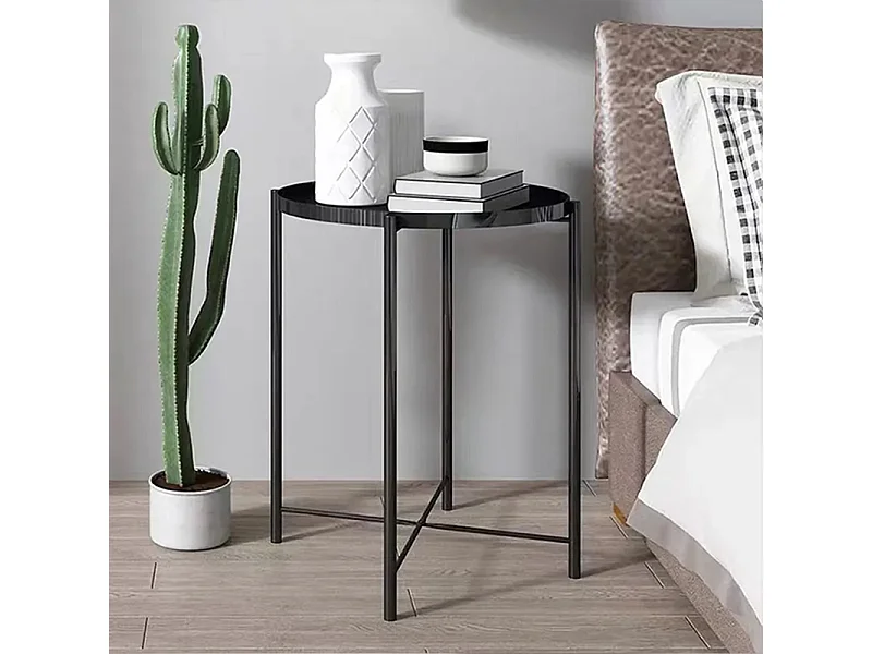 Tavolino da salotto in metallo nero mod. Willy